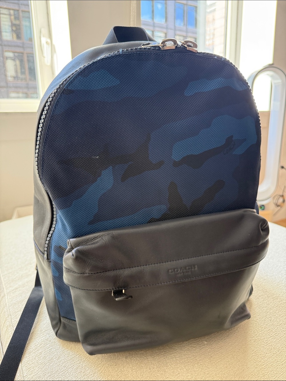 Coach Men's Navy and Black Camo Backpack - Picture 3 of 5